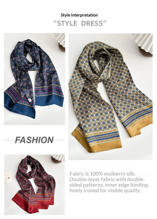Pañuelo de Seda Reversible para Hombre con Estampado Doble Cara - Image 11