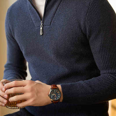 Suéter Texturizado Cálido para Hombre - Pullover de Descanso - Image 7