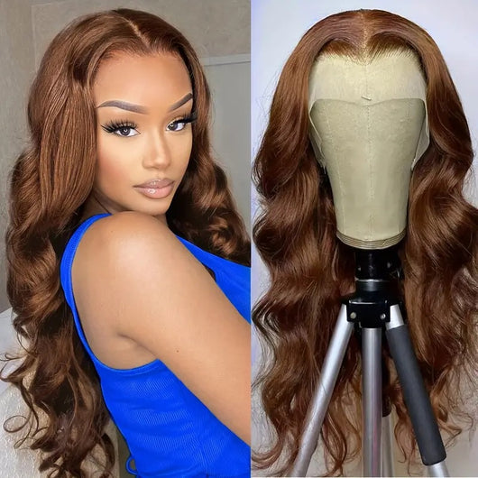 Peluca Frontal de Encaje Ondas Grandes Cabello Largo Voluminoso