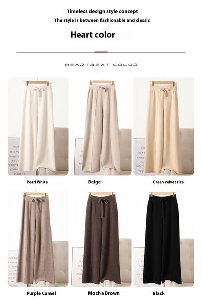 Pantalones de Lana Gruesa Cintura Alta con Caída Elegante - Image 16