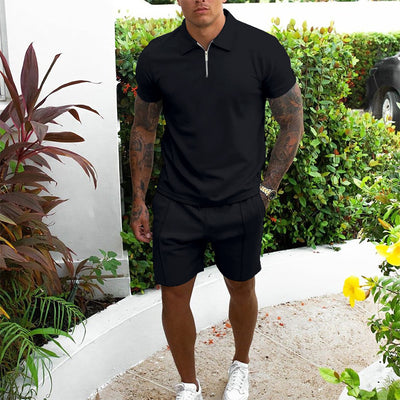 Conjunto Casual de Pantalones Cortos y Camiseta para Hombre - Image 3