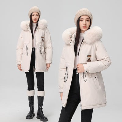Abrigo Acolchado de Terciopelo Suelto Estilo Coreano para Mujer - Image 11