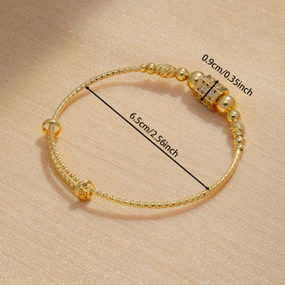 Pulsera Dorada de Esferas Africanas Árabe para Mujer - Image 14