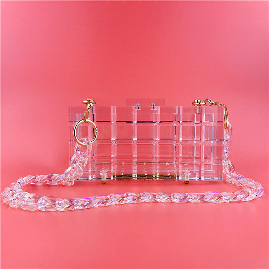 Bolso de Noche Acrílico Transparente Cristal Premium con Asa Rígida - Image 6