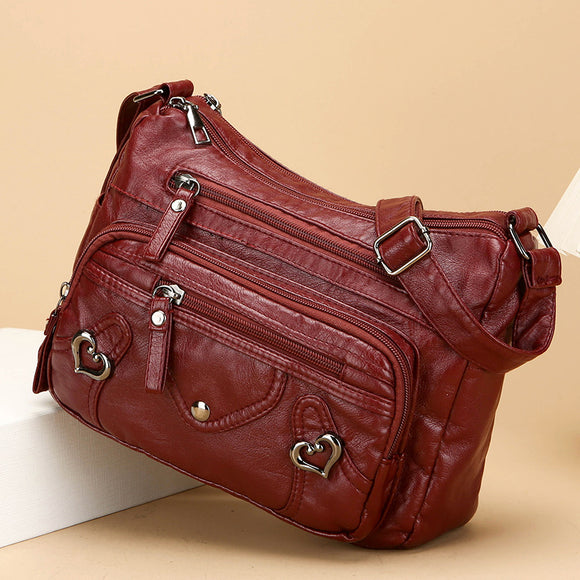 Bolso Bandolera de Lujo Versátil con Diseño Multicapas Espacioso