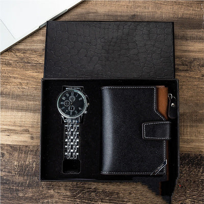 Set de Regalo Premium para Hombre: Reloj de Lujo, Bolso de Cuero y Billetera - Image 10