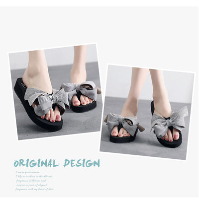 Chanclas Mujer Plataforma Gruesa con Moño - Cómodas y Versátiles - Image 4