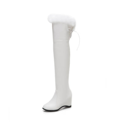 Botas Altas Invierno Mujer con Cuña y Forro Peludo - Image 4