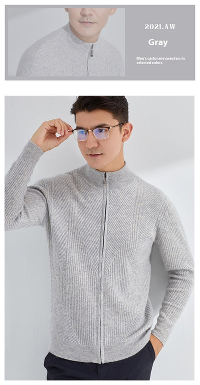 Cardigan de Cashmere Puro Grueso con Cierre - Elegancia Casual - Image 20
