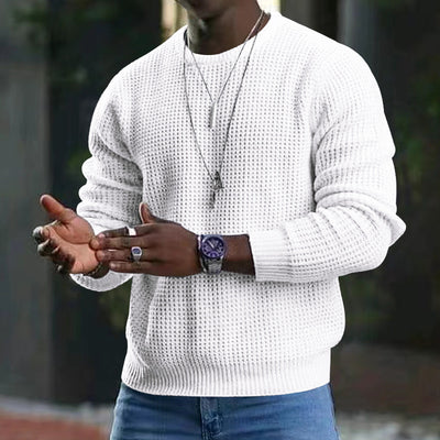 Suéter Pullover Cuello Redondo Manga Larga para Hombre - Image 3