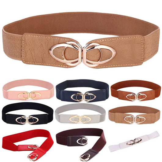 Cinturón Ancho de Cuero PU Elástico para Mujer - Image 11