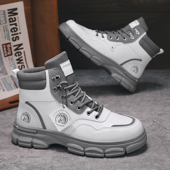 Botas Martin Altas Estilo Británico Casual para Hombre