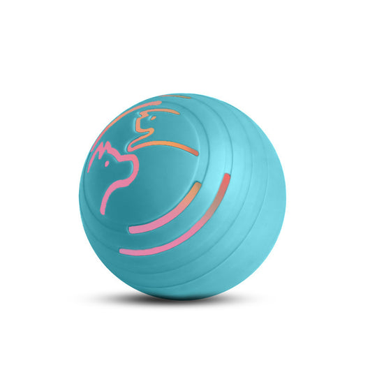 Orange intelligent electric vibration ball pet toy with light blue dog and cat silhouettes, designed for dogs and cats. - Image 4