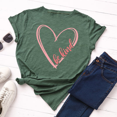 Playera Holgada para Mujer con Corazón y Cuello Redondo - Image 6