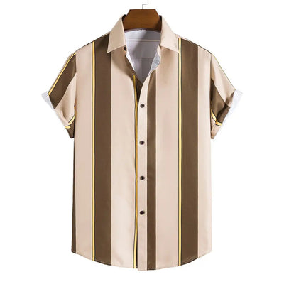 Camisa Casual de Rayas Personalizables para Hombre