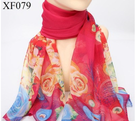 Pañoleta Estampada Primavera Otoño en Chifón Ligero - Image 12