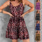 Vestido Bohemio Estampado de Tiras para el Día a Día