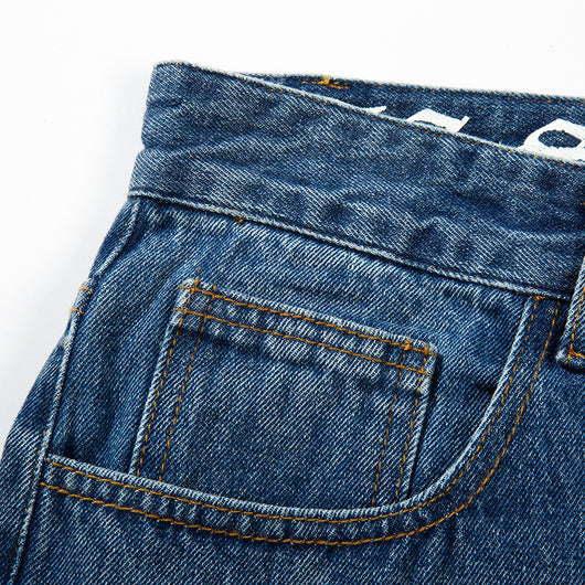Jeans Lavados con Estampado de Letras para Hombre - Tendencia Urbana - Image 10