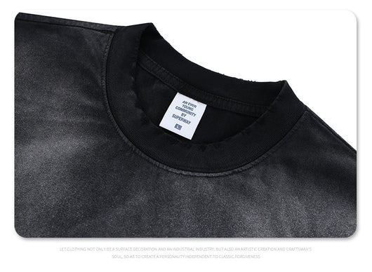 Camiseta de Algodón Lavado Estilo Americano para Hombre - Image 16