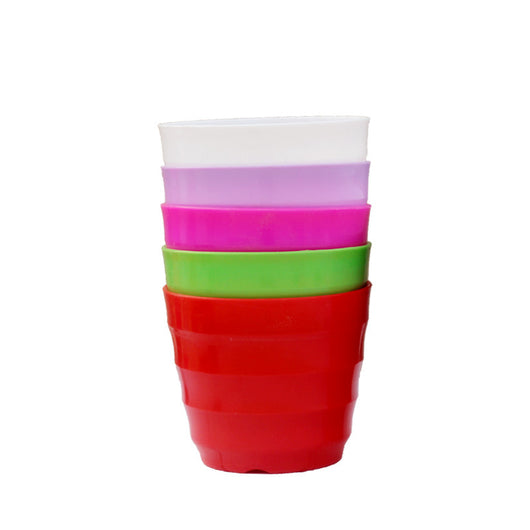 Maceta de Resina para Suculentas con Patrón Horizontal Decorativo - Image 5