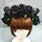 Tocado Lolita Rosa Oscuro Shofar - Diadema de Cosplay