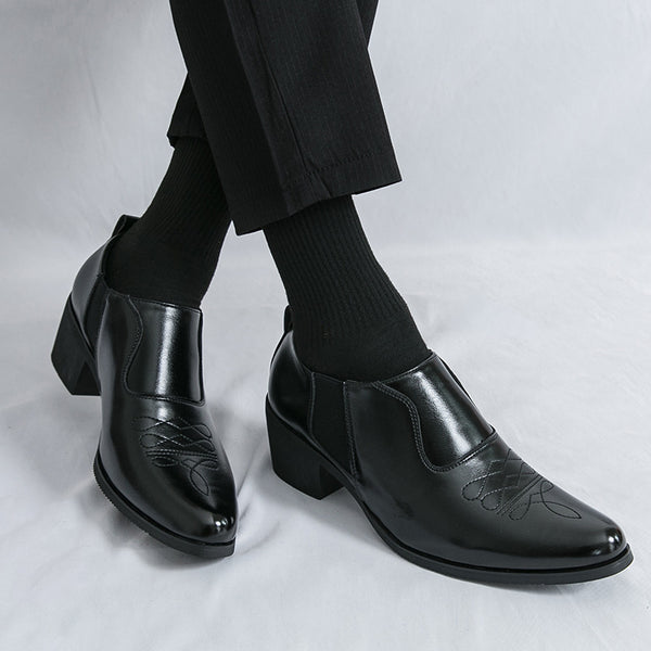 Zapatos Formales de Cuero para Hombre con Altura Aumentada