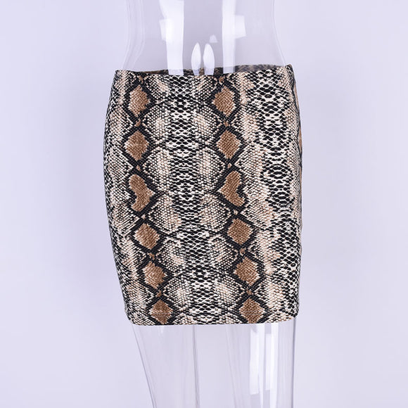 Falda Estampado Serpiente para Mujer - Diseño Moderno y Sensual