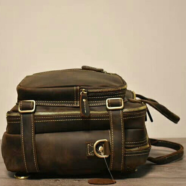 Bolsa Mensajera de Cuero Genuino para Hombre con Asa de Hombro
