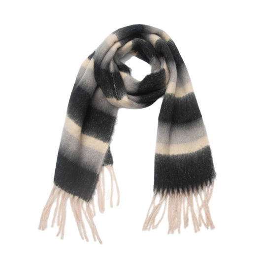 Bufanda Gruesa de Rayas con Flecos para Hombre y Mujer - Image 9