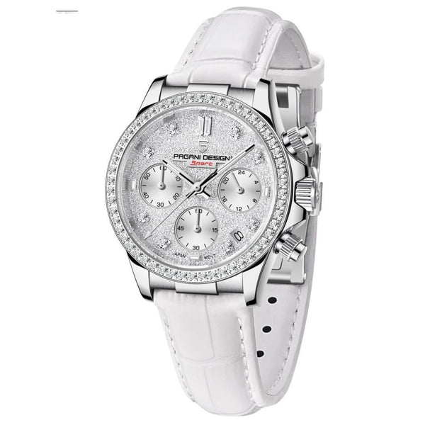 Reloj de Acero Inoxidable para Mujer con Diamantes y Calendario Luminoso - Image 6