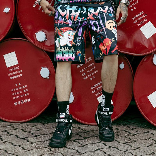 Pantalones Hip-hop Anime Estilo Juvenil 5 Bolsillos