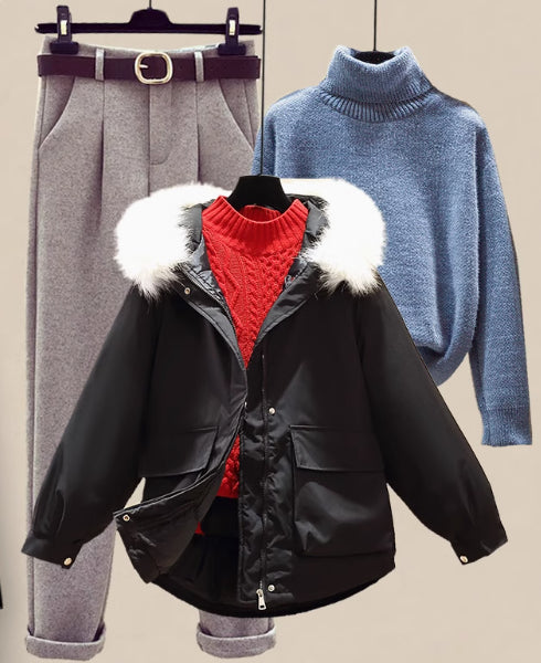 Conjunto de Sudadera Acolchada de Algodón para Mujer - Image 15
