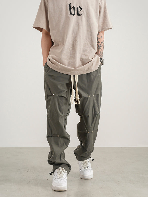 Pantalones Jogger de Corte 3D con Cordón Ajustable para Hombre