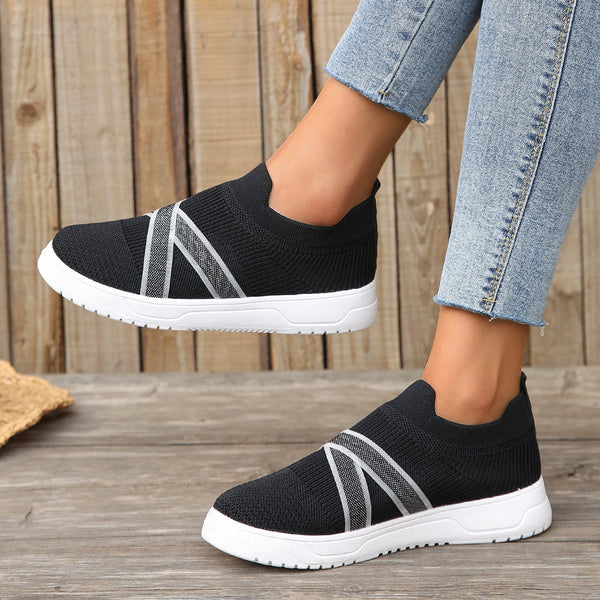 Zapatillas Deportivas Mujer Mesh Transpirable Suela Plana Flyknit
