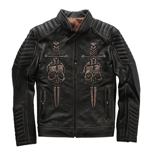 Chaqueta de Cuero Genuino para Hombre - Piel Vacuno Premium con Acabado Desgastado - Image 9