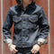 Jaqueta Jeans Raw Wash Casual Multiuso Masculina