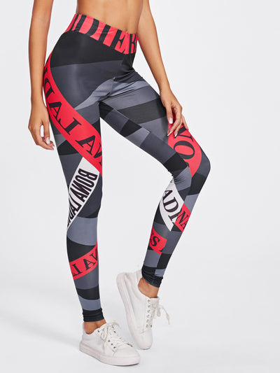 Mallas de Yoga con Estampado Alfabético - Image 7