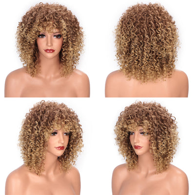 Peluca Corta Rizada para Mujer - Cabello Sintético Natural - Image 3
