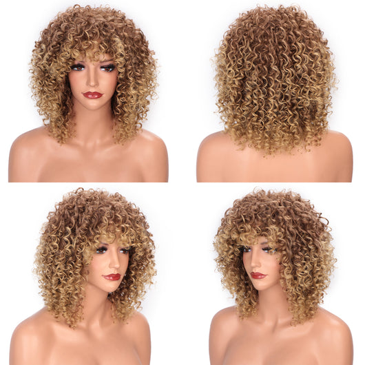 Peluca Corta Rizada para Mujer - Cabello Sintético Natural - Image 3