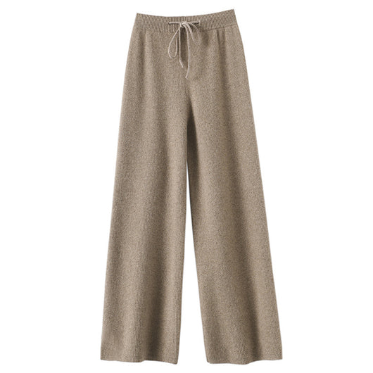 Pantalones de Lana Cintura Alta Relajados de Corte Recto - Image 17