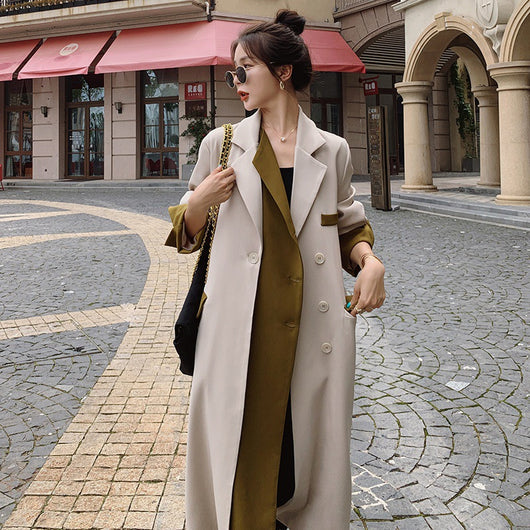 Chaqueta Cortavientos Suelta Dos Capas Temperamento Elegante para Mujer - Image 6