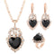 Collar Colgante de Cristal Amor Incrustado