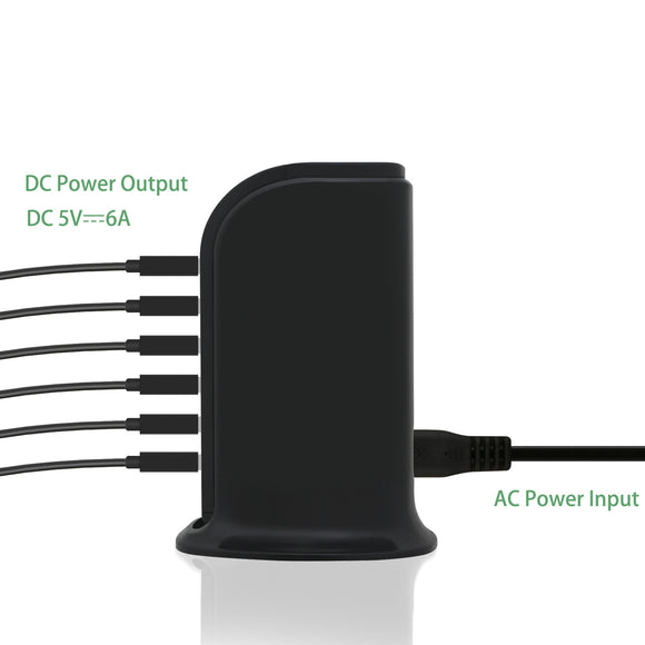 Cargador USB Multipuerto 30W de Carga Vertical Universal