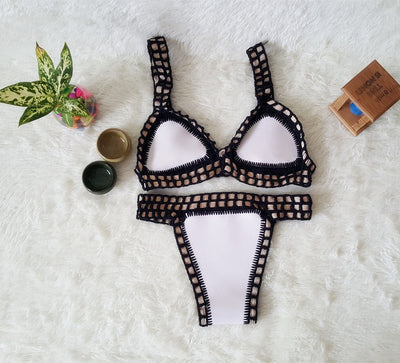 Bikini Tejido a Mano Multicolor - Traje de Baño Crochet Elástico para Mujer - Image 10
