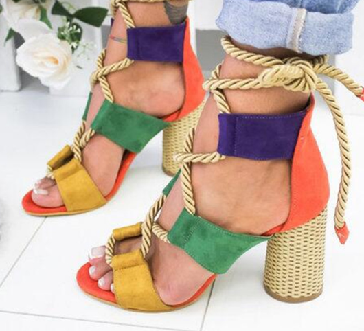 Sandalias Gruesas a Juego de Colores - Image 10