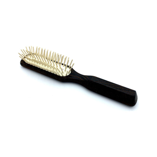 DURAL Hair Brush For Styling &amp; Care Rubber Cushion With Wooden Pins Thermowood