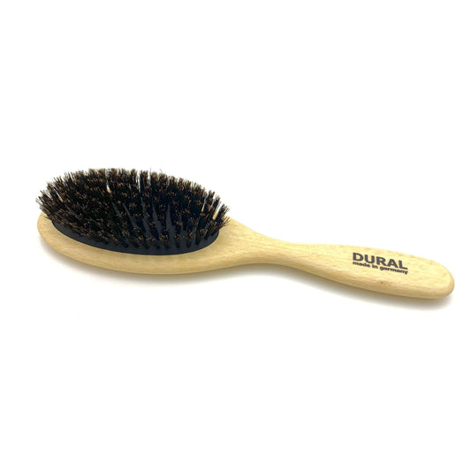 Dural Hairbrush For Styling &amp; Care Rubber Cushion Wild Boar Bristle Beech Wood