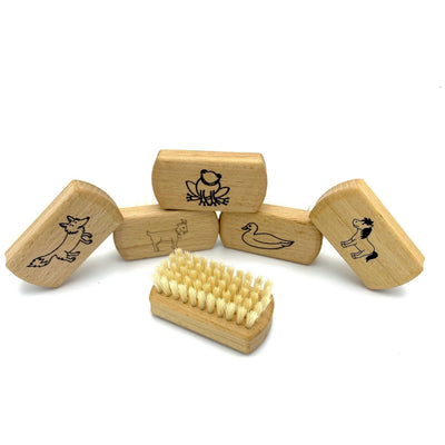Dural Nail Brush For Children Pure Natural Bristles Beech Wood (mixed designs) - Tekeno