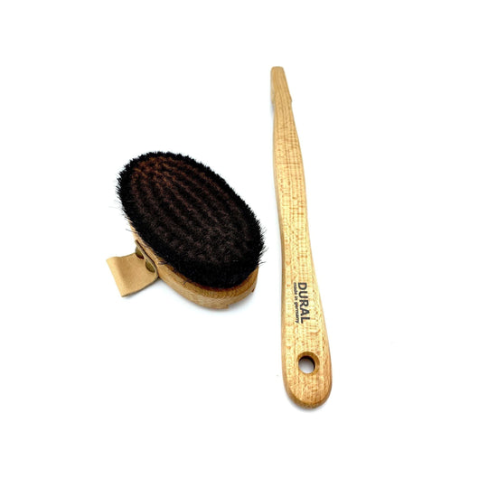 Cepillo Corporal Iónico de Cerdas de Caballo y Bronce - Madera de Haya