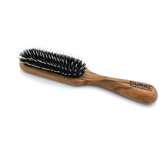 Professional Styling Brush with Wild Boar Bristles and Olive Wood